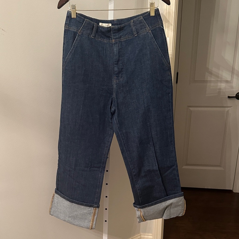 Anthropologie Pilcro Cuffed Blue Denim Jeans